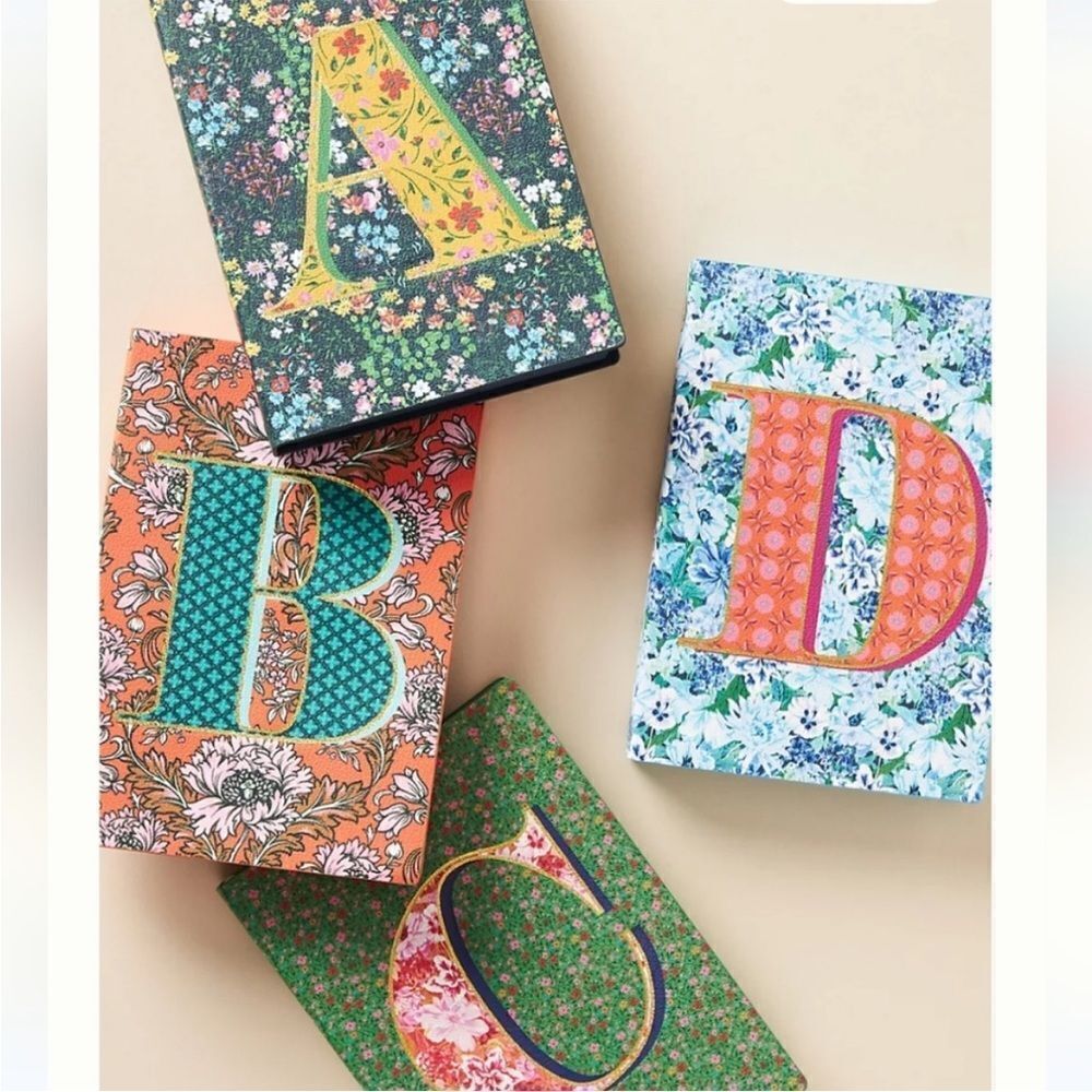 Anthropologie NWT OMARI MONOGRAM JOURNAL LETTER I